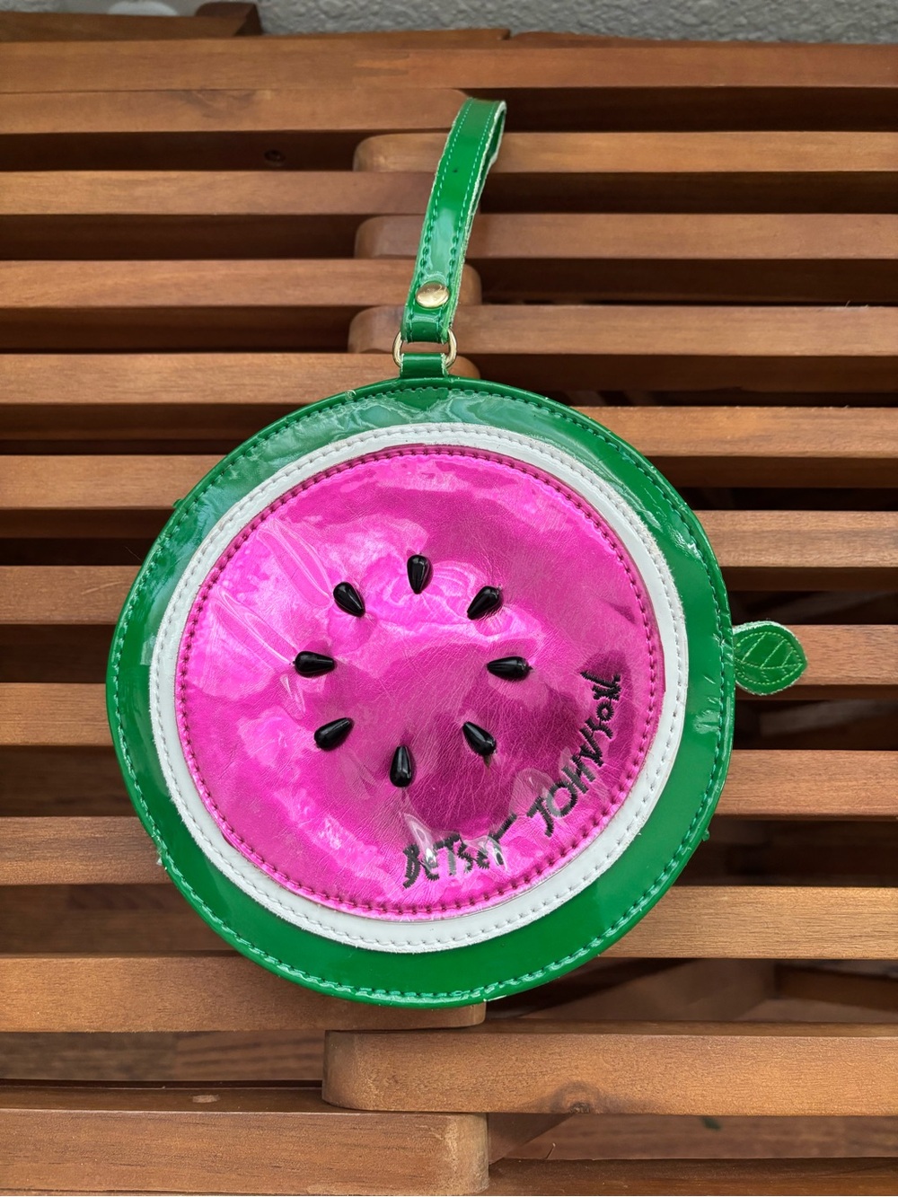 Betsey Johnson Pink & Green Watermelon Wristlet